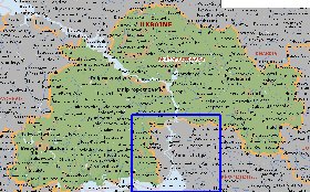 mapa de Dnipropetrovsk em ingles