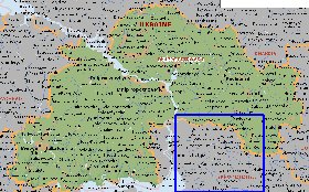 mapa de Dnipropetrovsk em ingles