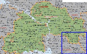 mapa de Dnipropetrovsk em ingles