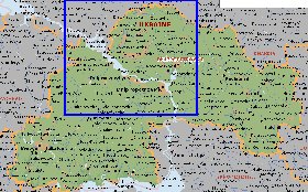 mapa de Dnipropetrovsk em ingles