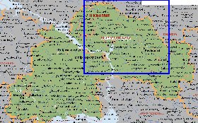 mapa de Dnipropetrovsk em ingles