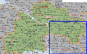 mapa de Dnipropetrovsk em ingles