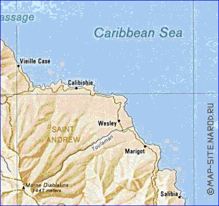 Administrativa mapa de Dominica