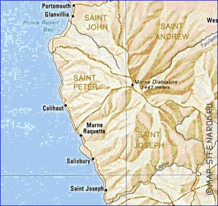 Administratives carte de Dominique