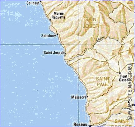 Administrativa mapa de Dominica