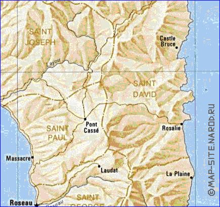 Administrativa mapa de Dominica