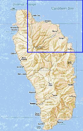 Administrativa mapa de Dominica