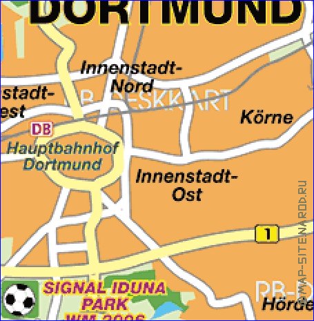 mapa de Dortmund