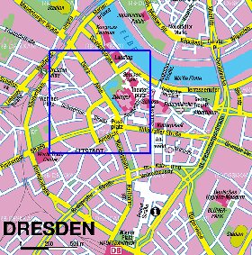 mapa de Dresden