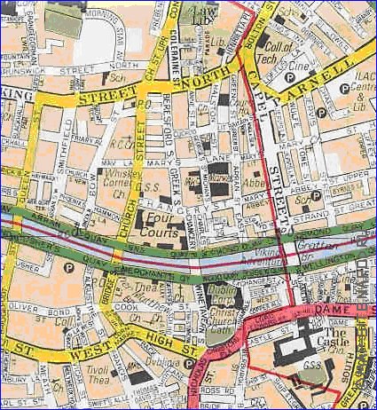 carte de Dublin en anglais