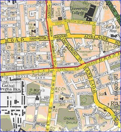 mapa de Dublin em ingles