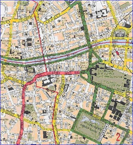 mapa de Dublin em ingles