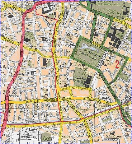 mapa de Dublin em ingles