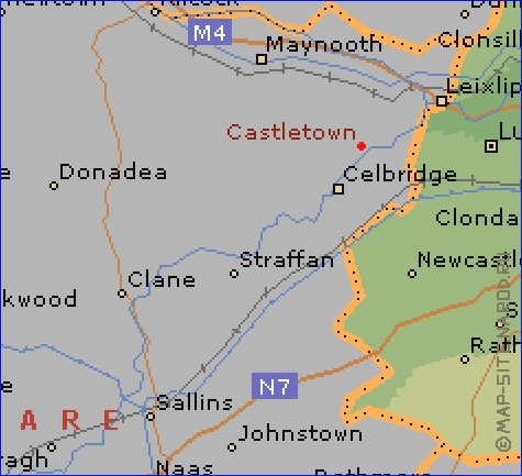 mapa de  concelho Condado de Dublim