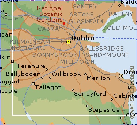 mapa de  concelho Condado de Dublim