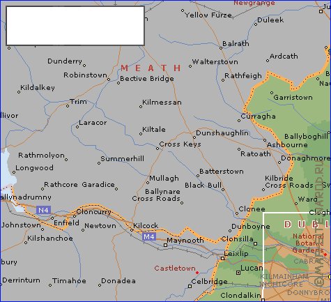 mapa de  concelho Condado de Dublim