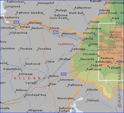 mapa de  concelho Condado de Dublim