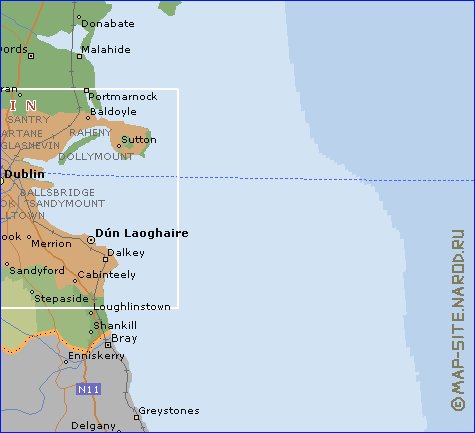 mapa de  concelho Condado de Dublim