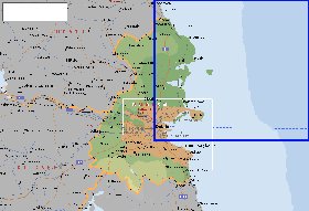 mapa de  concelho Condado de Dublim