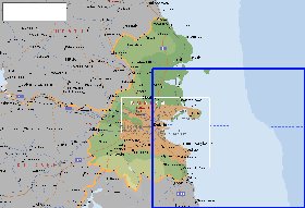 mapa de  concelho Condado de Dublim