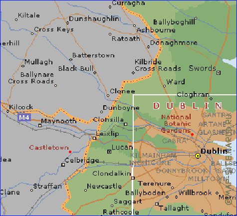 mapa de  concelho Condado de Dublim