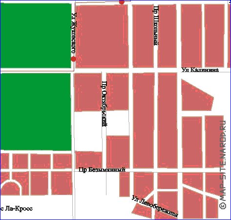 mapa de Dubna