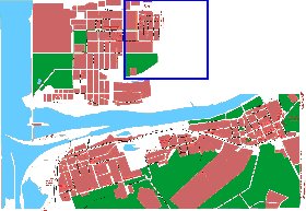 mapa de Dubna