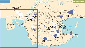 mapa de Dubrovnik em ingles