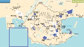 mapa de Dubrovnik em ingles