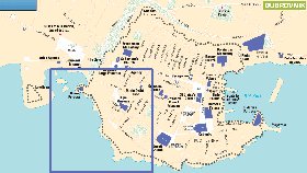 mapa de Dubrovnik em ingles