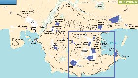 mapa de Dubrovnik em ingles