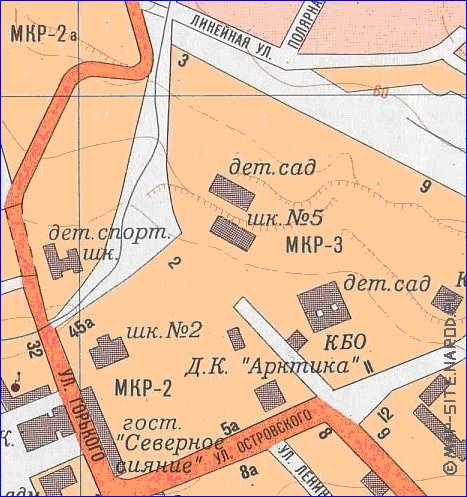 mapa de Dudinka